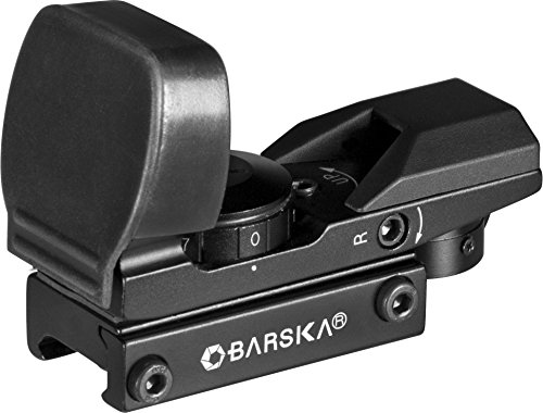 BARSKA AC11704 Multi-Reticle Electro Reflex Sight Green / Red Reticle with with Picatinny / Weaver Style Base, 1x33mm , Black