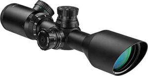 barska ac11668 3-9x42 2nd generation compact scope with illuminated mil-dot reticle , black