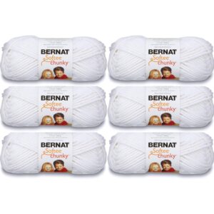 bernat softee chunky yarn (6-pack) white 161128-28005