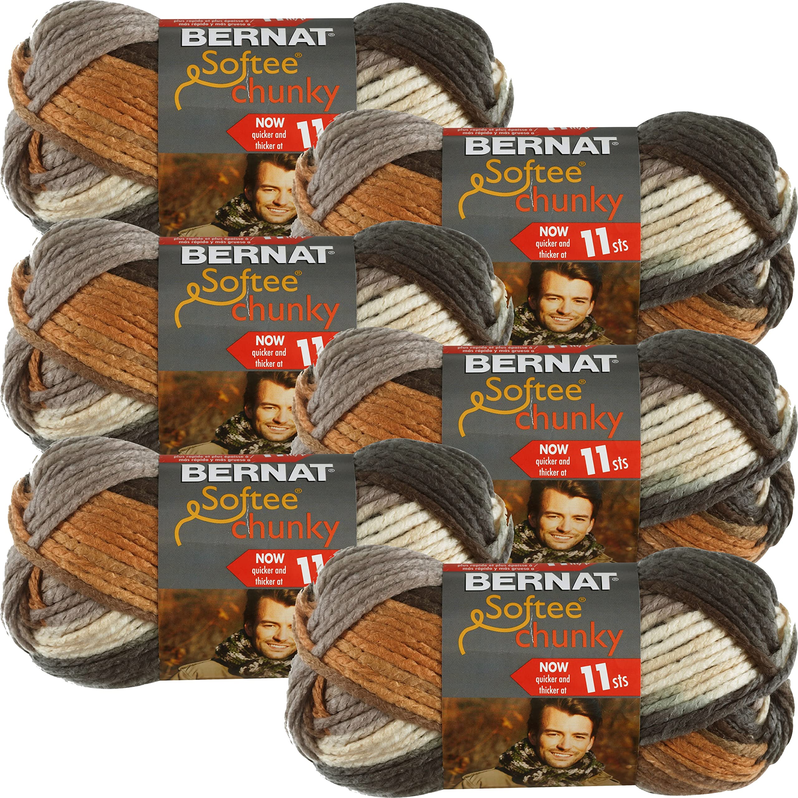 Bernat Softee Chunky Ombre Yarn (6-Pack) Stillness 161129-29117