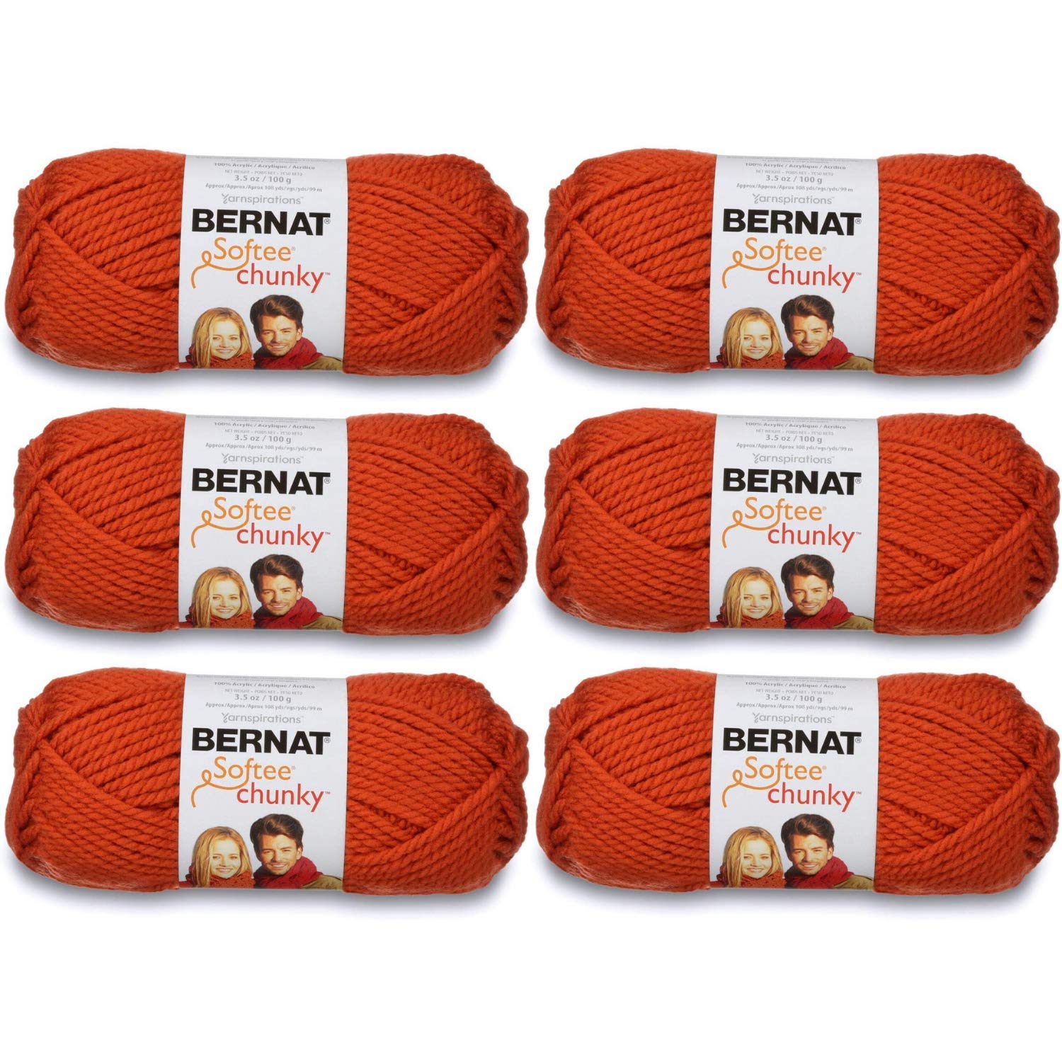 Bernat Softee Chunky Yarn (6-Pack) Pumpkin 161128-28630