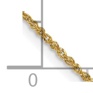 IceCarats 14K Yellow Gold 1.1mm Rope Chain Twisted Link Necklace 18 inch