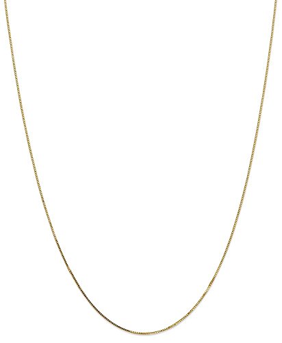 IceCarats 14K Yellow Gold 18 inch .7mm Box Chain Necklace 14K Yellow Gold - 0.7mm - 18 inch