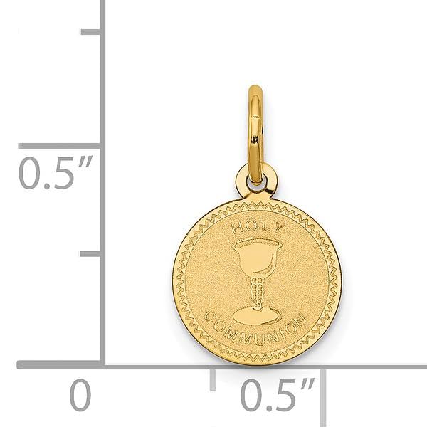 IceCarats 14K Yellow Gold Holy Communion Necklace Charm Pendant Only