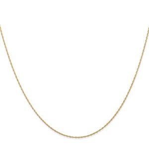 IceCarats 14K Yellow Gold 0.5mm Cable Rope Chain Twisted Link Necklace 20 inch