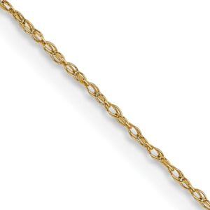 IceCarats 14K Yellow Gold 0.5mm Cable Rope Chain Twisted Link Necklace 20 inch