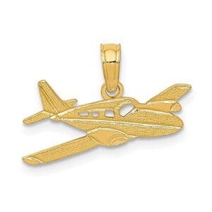 icecarats 14k yellow gold cessna plane necklace charm pendant 14mm x 19mm only