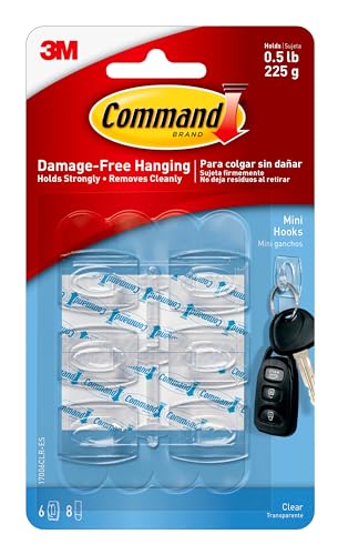 Command 17006CLR 17006CLR-ES Hooks, Clear, 36 count