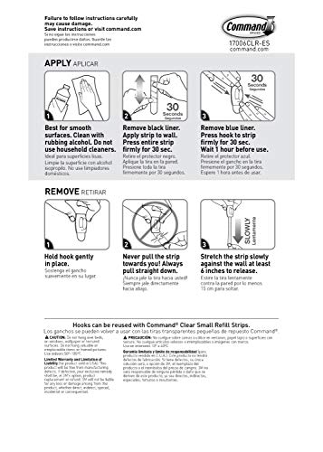 Command 17006CLR 17006CLR-ES Hooks, Clear, 36 count