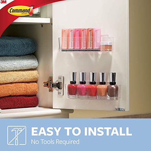 Command Medium Cabinet Organizer, 2-packages, Holds 2 lbs, Decorate Damage-Free, Clear (HOM14CLR-ES)