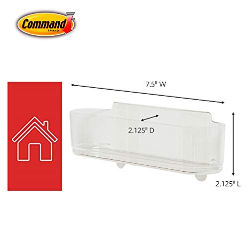 Command Medium Cabinet Organizer, 2-packages, Holds 2 lbs, Decorate Damage-Free, Clear (HOM14CLR-ES)