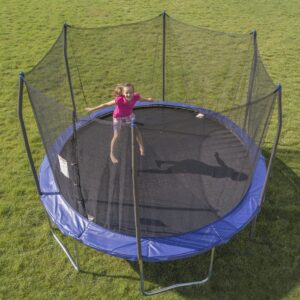 Skywalker Trampolines 12-Feet Round Trampoline and Enclosure with Spring Pad, Blue