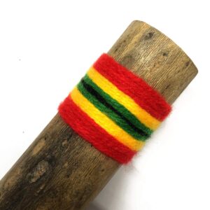 Africa Heartwood Project 30" Cactus Rainstick from Chile - Authentic Handcrafted Rain Stick Musical Instrument with Rasta Yarn Wrap and Durable Sealant