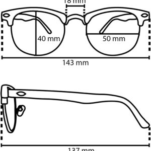 Goson Vintage-Inspired Horn Rimmed Eyeglasses Stylish, UV400 Protection, Perfect for Retro Vintage Fashion, Parties, Outings