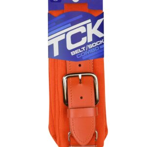 Baseball/Softball Adult Belt & Socks Combo Set (Orange, Medium)