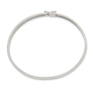 IceCarats 925 Sterling Silver 6.5mm Flexible Bangle Bracelet