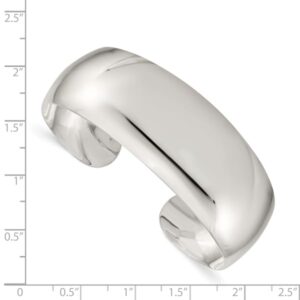 IceCarats 925 Sterling Silver Cuff Bangle Bracelet