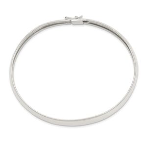 IceCarats 925 Sterling Silver 8mm Flexible Bangle Bracelet