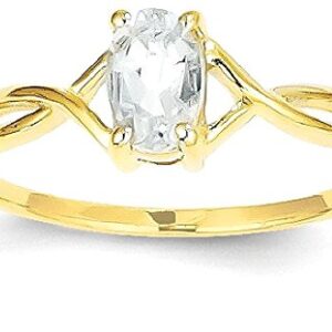 IceCarats 14K Yellow Gold Blue Aquamarine Ring March Birthstone Jewelry Size 7.00