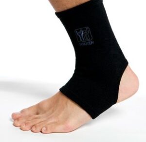 1 nikken large ankle sleeve 1831 - black, thin elastic support, men women kids, far infrared, compression, brace, sprained swelling injury pain relief & recovery, running basketball volleyball