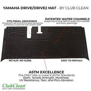 Shield Family/Club Clean Golf Cart Floor Mat - Fits Yamaha Model - New and Improved - Only Golf car Mat to Meet 6 ASTM Standards- Industry Standard Golf Cart Mat- Golf Car Mat 8mm Thick - Patented