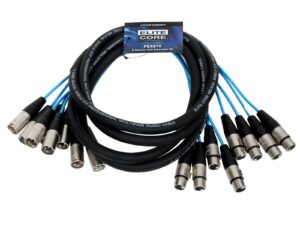 elite core pex810 | 8 channel fan to fan xlr extension snake | 10' ft