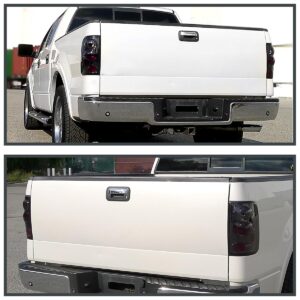 SPEC-D TUNING Smoke Lens Tail Lights Compatible with 2004-2008 Ford F-150 Styleside, Left + Right Pair Assembly