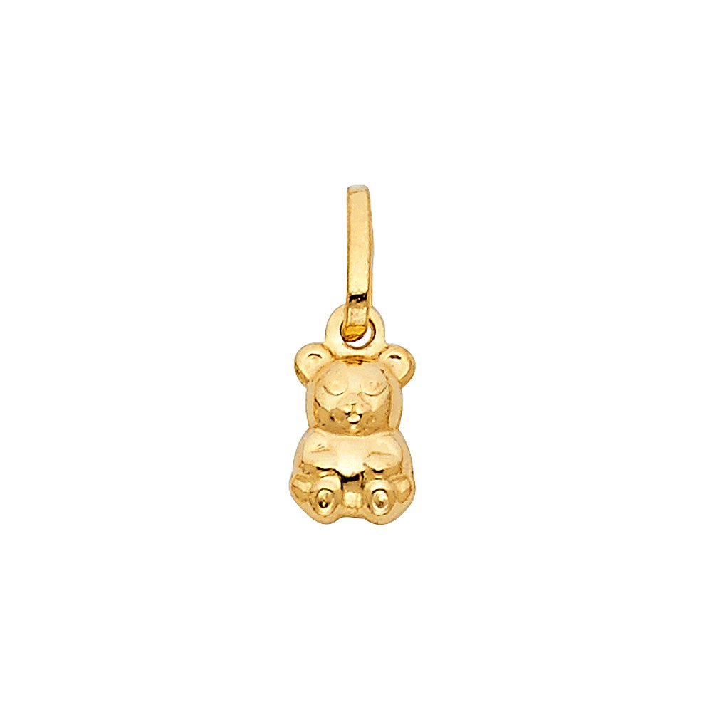 GoldenMine Fine Jewelry Collection 14K Yellow Gold Teddy Bear Pendant