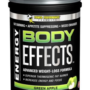 Power Performance Products Body Effects Pre Workout Supplement - Green Apple,1.25 pounds