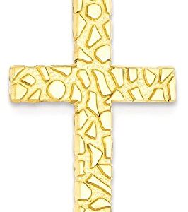 IceCarats 14K Yellow Gold Nugget Latin Mexican Holy Cross Necklace Religious Pendant Jesus Christ Charm Only