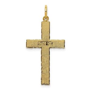 IceCarats 14K Yellow Gold Nugget Latin Mexican Holy Cross Necklace Religious Pendant Jesus Christ Charm Only