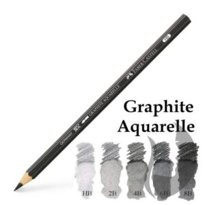 Faber-Castell Graphite Aquarelle Water-Soluble Single Pencil, 2B