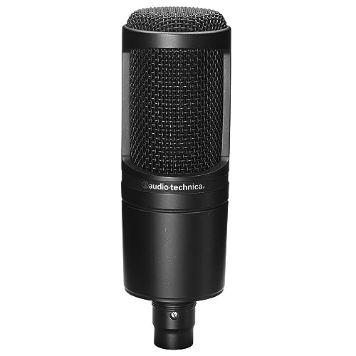 Audio Technica AT2020 Condenser Studio Microphone Bundle with Pop Filter and XLR Cable