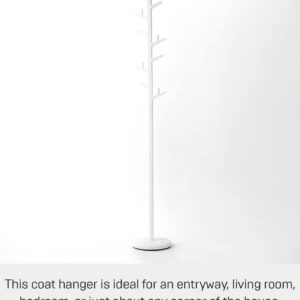 Yamazaki Home Coat Rack Tree/Standing Coat and Hat Hanger Steel One Size White