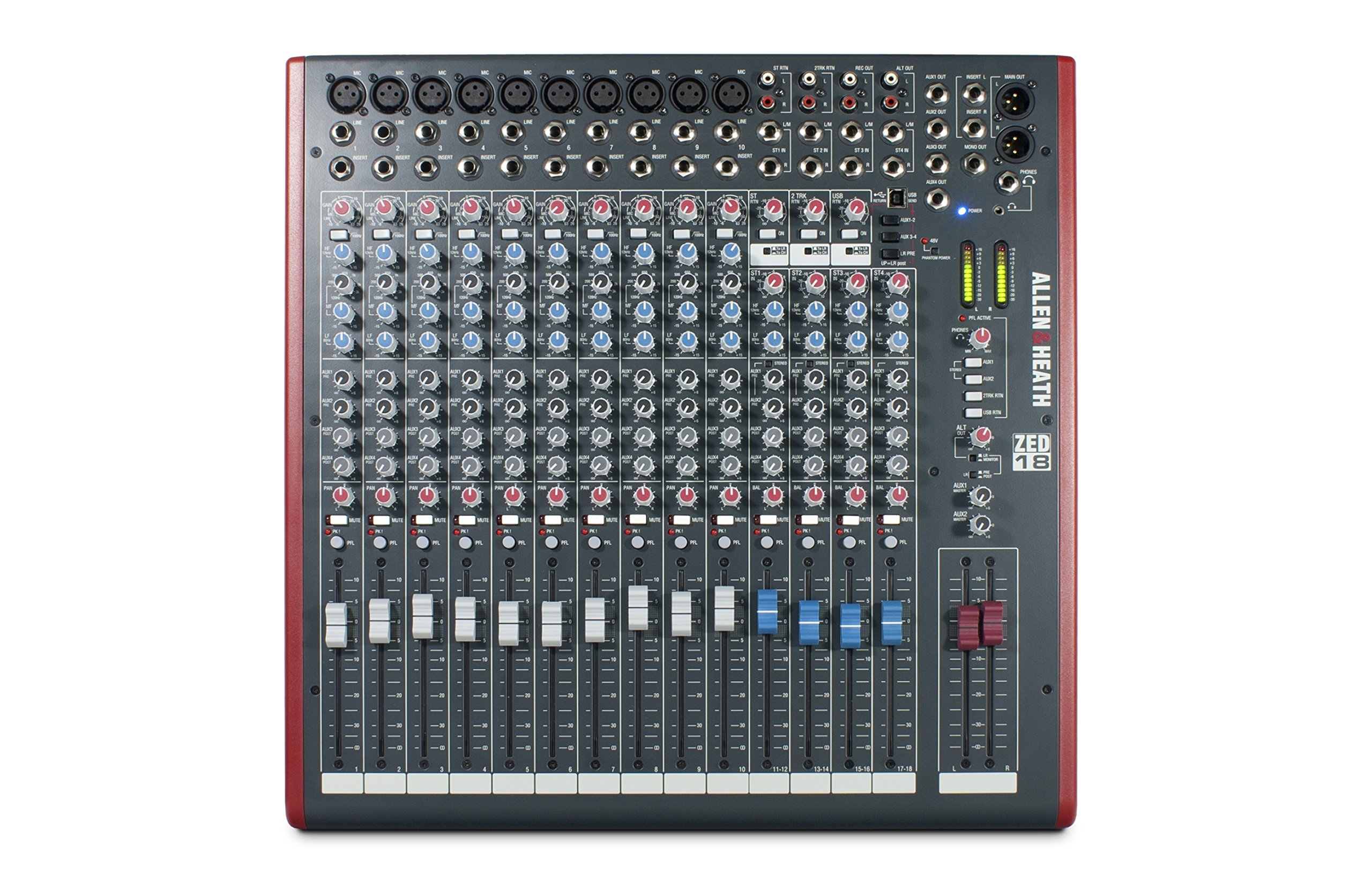 Allen & Heath ZED-18 - 18-Channel Touring Quality Mixer with USB I/O (AH-ZED-18)