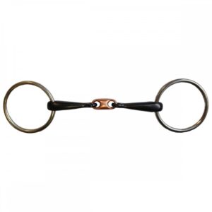 shires equestrian copper lozenge sweet iron snaffle bit (5.5")