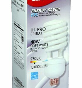 Satco S7334 40 Watt (150 Watt) 2600 Lumens Hi-Pro Spiral CFL Soft White 2700K Medium Base 120 Volt Light Bulb, Energy Star