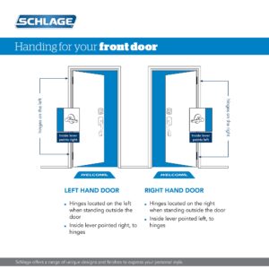 Schlage F60 V PLY 619 Plymouth Front Entry Handleset with Plymouth Knob, Deadbolt Keyed 1 Side, Satin Nickel