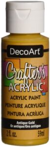 decoart crafter's acrylic paint, 2-ounce, antique gold