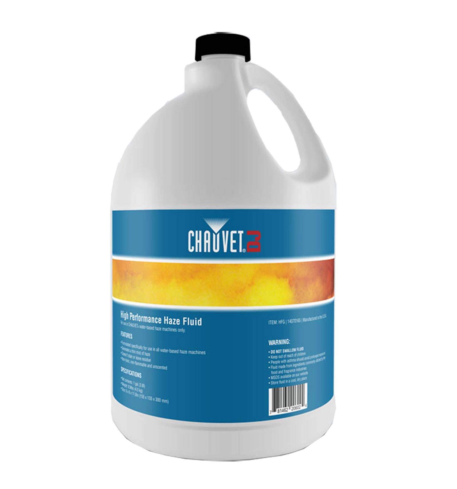 Gallon Bottles Chauvet DJ HFG Fluid for Hurricane Haze 2D Smoke Fog Machine Accessories Indoor and Outdoor, Weight 9 Pound, 4 Pack