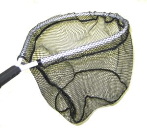 zaltana aluminum landing nets (hoop:11"x15",handle:7",knot less mesh)