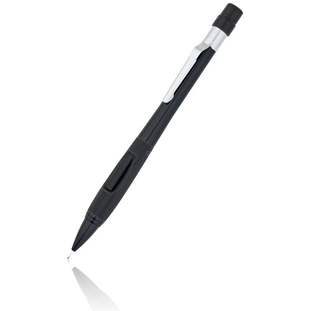 Quicker Clicker Pentel Pentel Mechanical Pencil, 0.5mm, Solid Black Barrel, Each (PD345A)