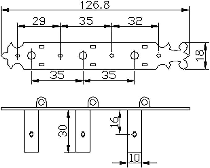 Golden Gate F-2108 Classical Guitar Tuners - 2 Planks (3+3) - Antique Brass