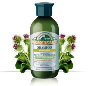 corpore sano nettle,witch hazel and lime shampoo-no parabens-certified organic- hypoallergenic-greasy hair-300 ml/10.1 fl. oz.