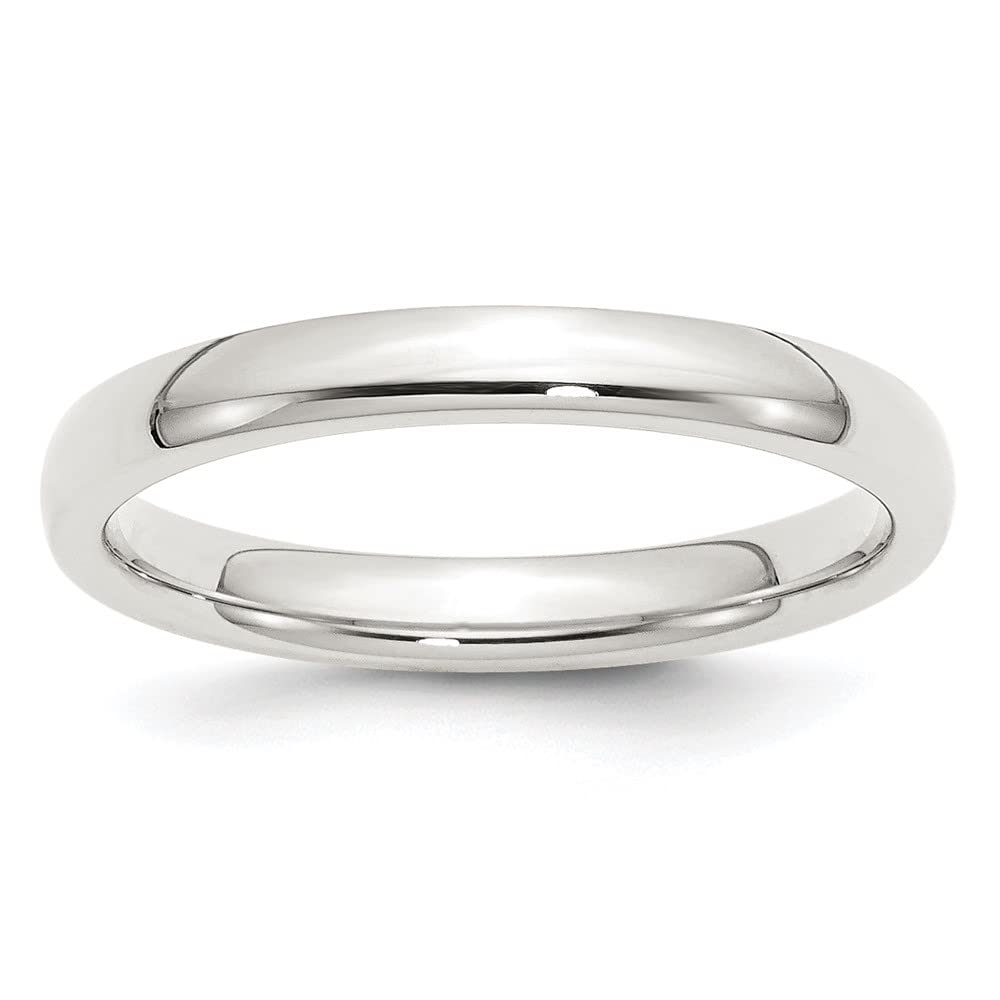 IceCarats 925 Sterling Silver 3mm Comfort Fit Plain Classic Wedding Band Ring Size 6