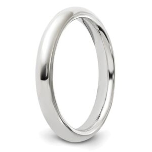 IceCarats 925 Sterling Silver 3mm Comfort Fit Plain Classic Wedding Band Ring Size 6