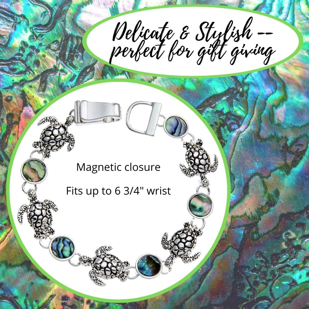 PammyJ Sea Turtle Bracelet Charms with Abalone