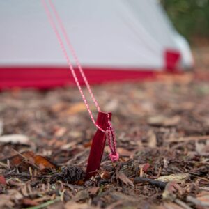 MSR Groundhog Tent Stake Kit, 6-Pack, Mini - 6-Inch , Red