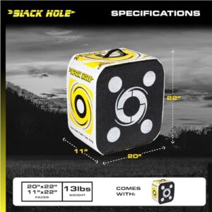 S4 Field Logic Black Hole 22 - 4 Sided Archery Target,yellow