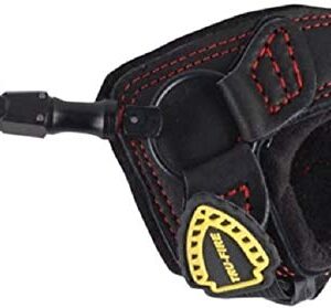 Tru-Fire Hardcore Buckle Foldback Adjustable Archery Compound Bow Release - Black Wrist Strap with Foldback Design